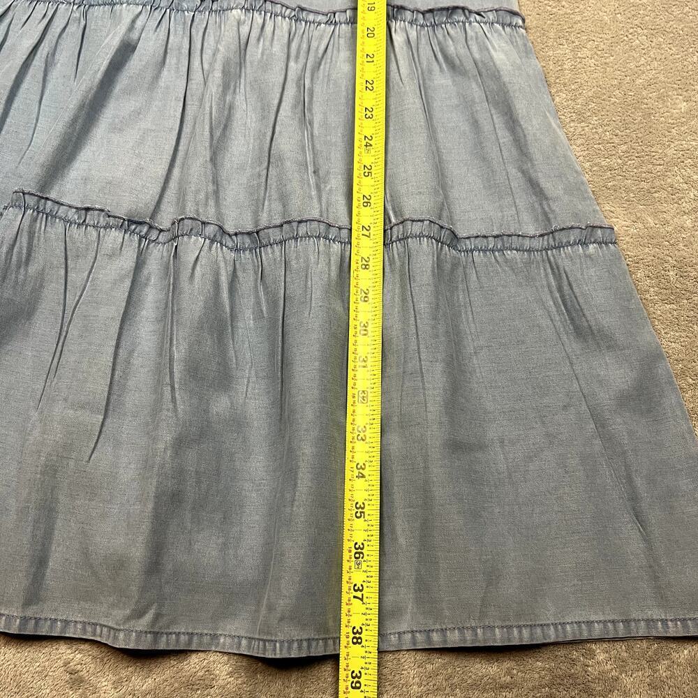 Deja Bleu Tiered Maxi Skirt Womens L Belted Western Boho - Picture 5 of 8